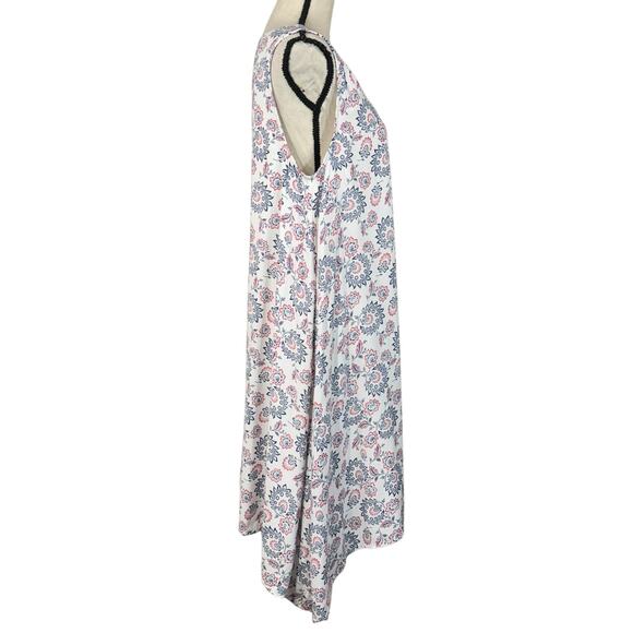 Rockin’ C Large A-Line Dress Floral Sleeveless Shark-Bite Hem Lined Scoop Neck - Picture 5 of 10